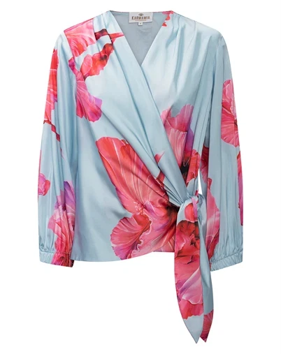 Karmamia Copenhagen - Elena Bluse - Fuchsia Maxi Flower